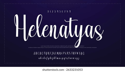 firma Caligrafía de fuentes Logotipo Script Pincel Tipo de fuente Letras de fuentes escritas a mano 