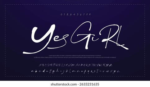 signature Font Calligraphy Logotype Script Brush Font Type Font lettering handwritten 