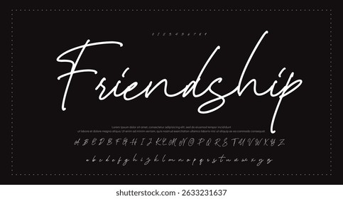 firma Caligrafía de fuentes Logotipo Script Pincel Tipo de fuente Letras de fuentes escritas a mano 
