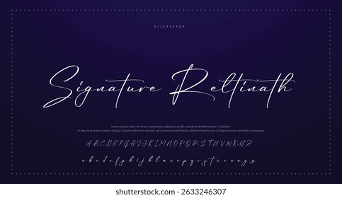 signature Font Calligraphy Logotype Script Brush Font Type Font lettering handwritten 