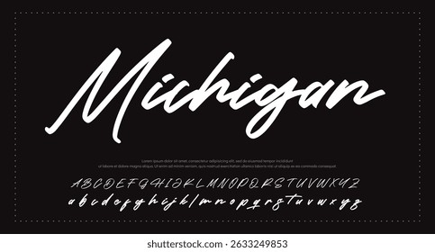 assinatura Fonte Caligrafia Tipo de Logotipo Script Pincel Tipo de Fonte Letras de fonte manuscritas 