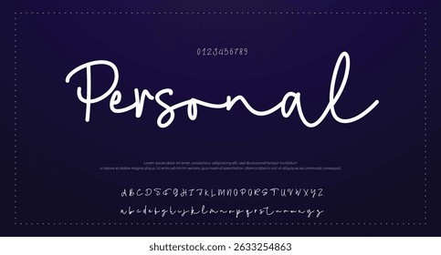 signature Font Calligraphy Logotype Script Brush Font Type Font lettering handwritten 