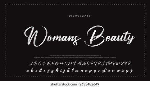 signature Font Calligraphy Logotype Script Brush Font Type Font lettering handwritten 