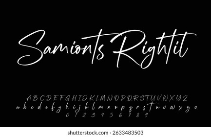 signature Font Calligraphy Logotype Script Brush Font Type Font lettering handwritten  