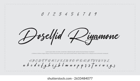 signature Font Calligraphy Logotype Script Brush Font Type Font lettering handwritten