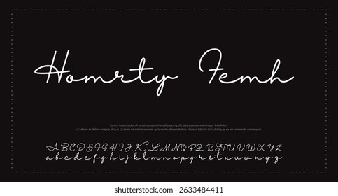 firma Caligrafía de fuentes Logotipo Script Pincel Tipo de fuente Letras de fuentes escritas a mano 
