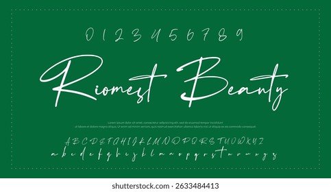 signature Font Calligraphy Logotype Script Brush Font Type Font lettering handwritten 