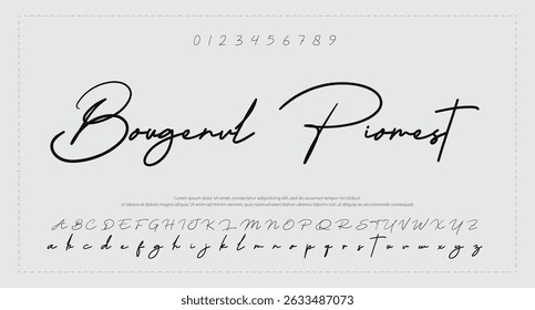 signature Font Calligraphy Logotype Script Brush Font Type Font lettering handwritten