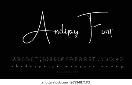 signature Font Calligraphy Logotype Script Brush Font Type Font lettering handwritten