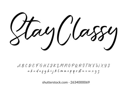 signature Font Calligraphy Logotype Script Brush Font Type Font lettering handwritten 