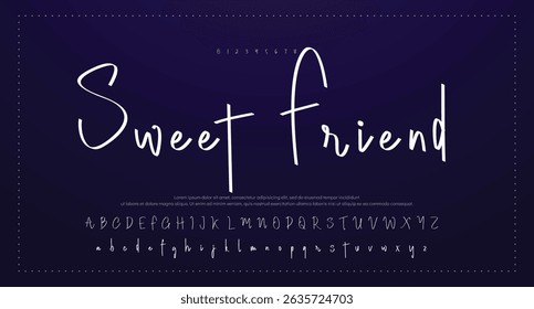 signature Font Calligraphy Logotype Script Brush Font Type Font lettering handwritten