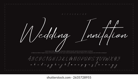 signature Font Calligraphy Logotype Script Brush Font Type Font lettering handwritten