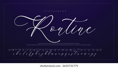 signature Font Calligraphy Logotype Script Brush Font Type Font lettering handwritten