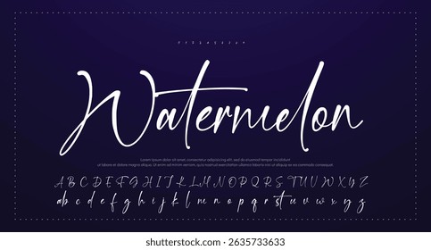 signature Font Calligraphy Logotype Script Brush Font Type Font lettering handwritten