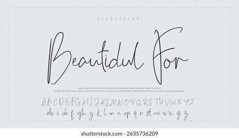 signature Font Calligraphy Logotype Script Brush Font Type Font lettering handwritten 