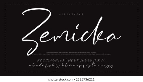 signature Font Calligraphy Logotype Script Brush Font Type Font lettering handwritten 