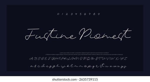 signature Font Calligraphy Logotype Script Brush Font Type Font lettering handwritten