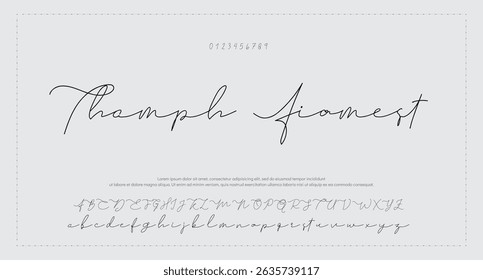 signature Font Calligraphy Logotype Script Brush Font Type Font lettering handwritten