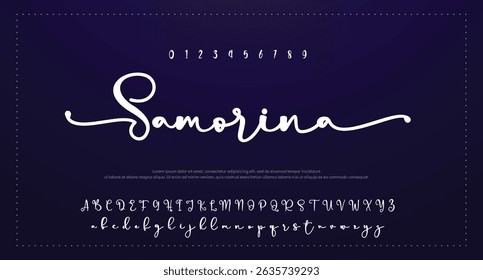 signature Font Calligraphy Logotype Script Brush Font Type Font lettering handwritten