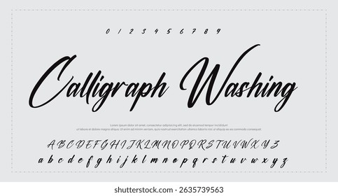 firma Caligrafía de fuentes Logotipo Script Pincel Tipo de fuente Letras de fuentes escritas a mano