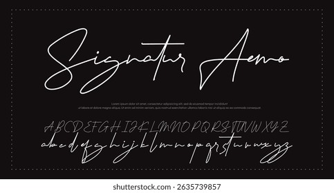 signature Font Calligraphy Logotype Script Brush Font Type Font lettering handwritten