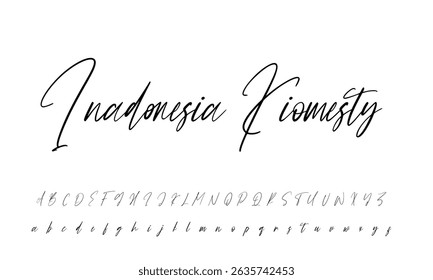 signature Font Calligraphy Logotype Script Brush Font Type Font lettering handwritten 