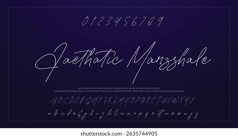 signature Font Calligraphy Logotype Script Brush Font Type Font lettering handwritten  
