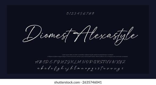 signature Font Calligraphy Logotype Script Brush Font Type Font lettering handwritten 