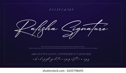 signature Font Calligraphy Logotype Script Brush Font Type Font lettering handwritten 