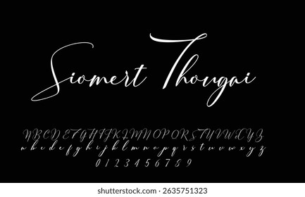 signature Font Calligraphy Logotype Script Brush Font Type Font lettering handwritten