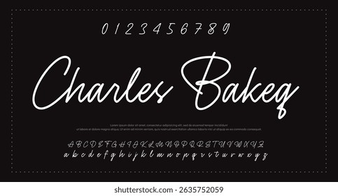 signature Font Calligraphy Logotype Script Brush Font Type Font lettering handwritten