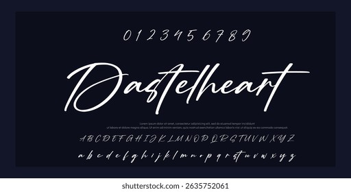 signature Font Calligraphy Logotype Script Brush Font Type Font lettering handwritten