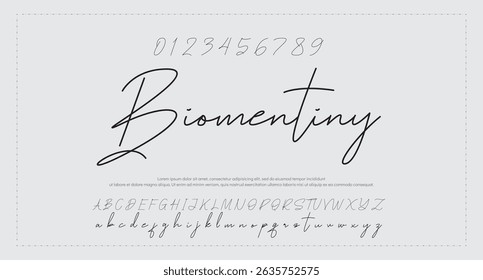 signature Font Calligraphy Logotype Script Brush Font Type Font lettering handwritten