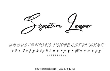 signature Font Calligraphy Logotype Script Brush Font Type Font lettering handwritten  