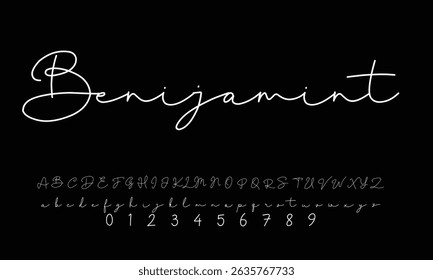 assinatura Fonte Caligrafia Tipo de Logotipo Script Pincel Tipo de Fonte Letras de fonte manuscritas