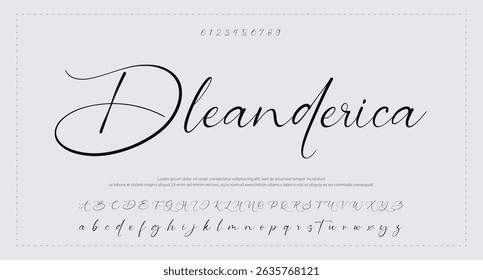 signature Font Calligraphy Logotype Script Brush Font Type Font lettering handwritten