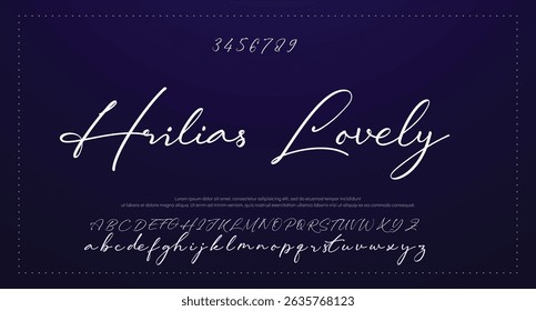 signature Font Calligraphy Logotype Script Brush Font Type Font lettering handwritten