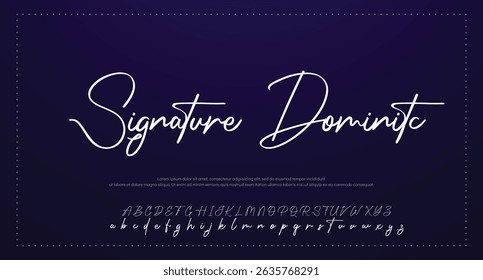 signature Font Calligraphy Logotype Script Brush Font Type Font lettering handwritten