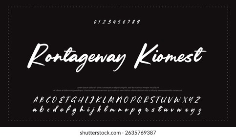 signature Font Calligraphy Logotype Script Brush Font Type Font lettering handwritten