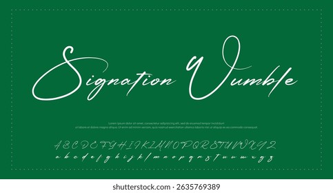 signature Font Calligraphy Logotype Script Brush Font Type Font lettering handwritten