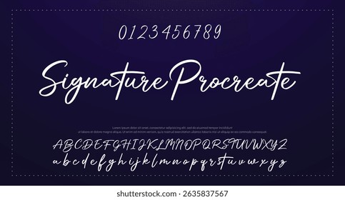 Signature Font Calligraphy Logotype Script Font Type Font lettering handwritten