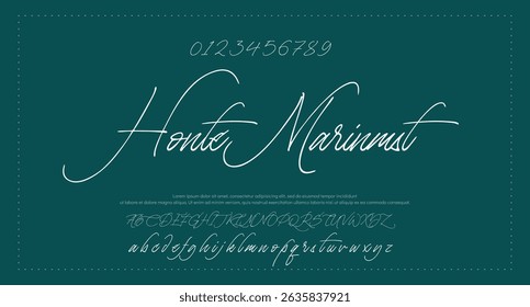 signature Font Calligraphy Logotype Script Brush Font Type Font lettering handwritten 