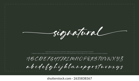 signature Font Calligraphy Logotype Script Brush Font Type Font lettering handwritten 