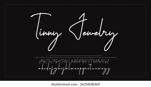 firma Caligrafía de fuentes Logotipo Script Pincel Tipo de fuente Letras de fuentes escritas a mano 