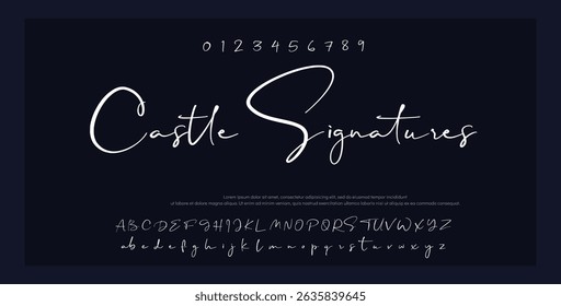 signature Font Calligraphy Logotype Script Brush Font Type Font lettering handwritten 