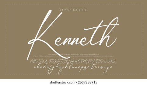 signature Font Calligraphy Logotype Script Brush Font Type Font lettering handwritten 