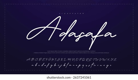 signature Font Calligraphy Logotype Script Brush Font Type Font lettering handwritten