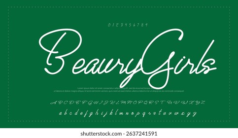 signature Font Calligraphy Logotype Script Brush Font Type Font lettering handwritten