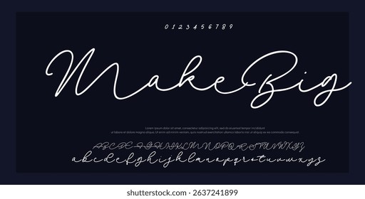 Signature Font Calligraphy Logotype Script Font Type Font lettering handwritten