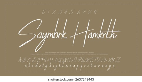 
signature Font Calligraphy Logotype Script Brush Font Type Font lettering handwritten 
